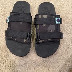 Black Camouflage WRMFZY Slide Sandals